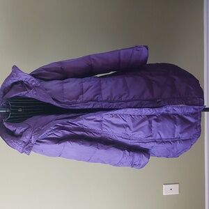 Purple coat, size M, 50% down